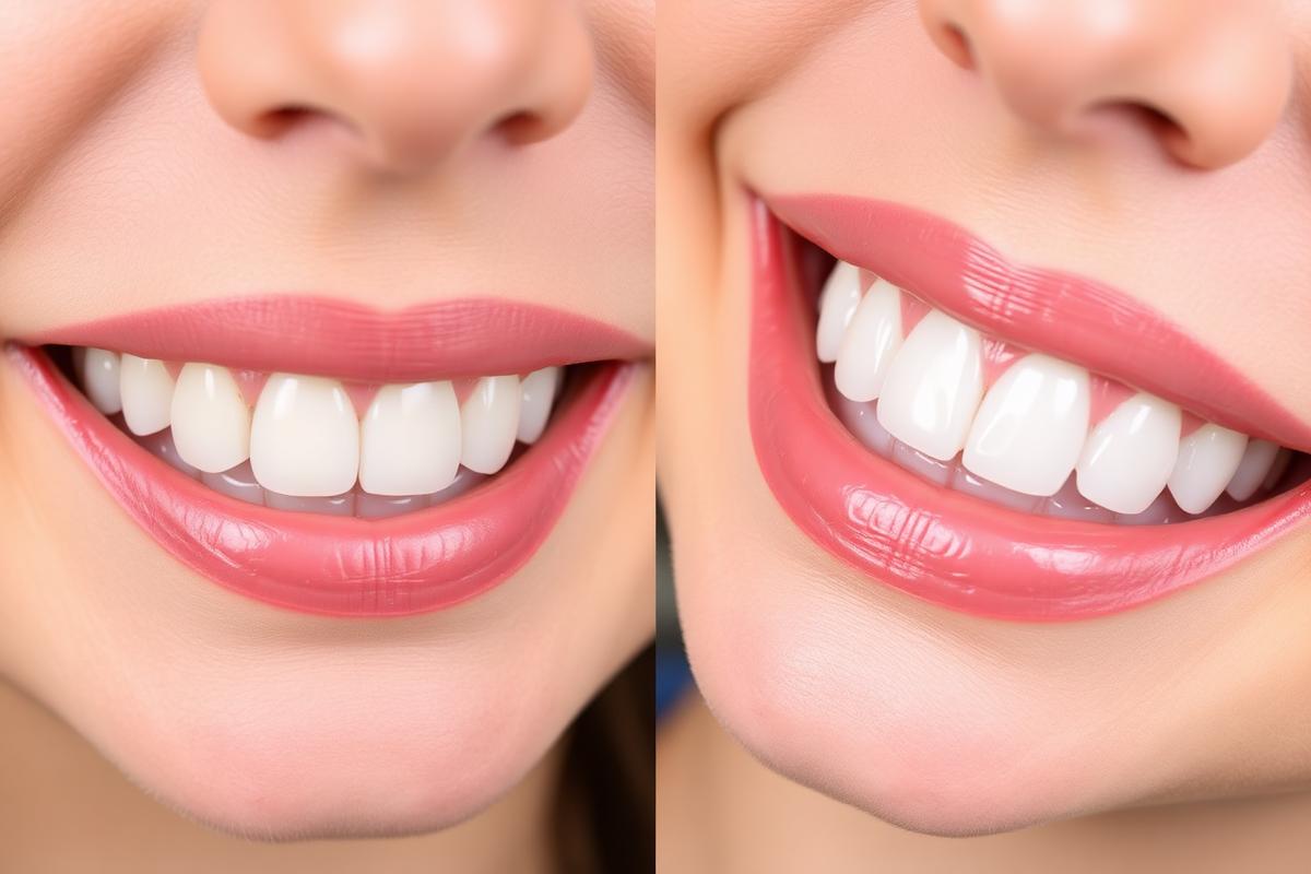 Antes y después — Carillas de porcelana